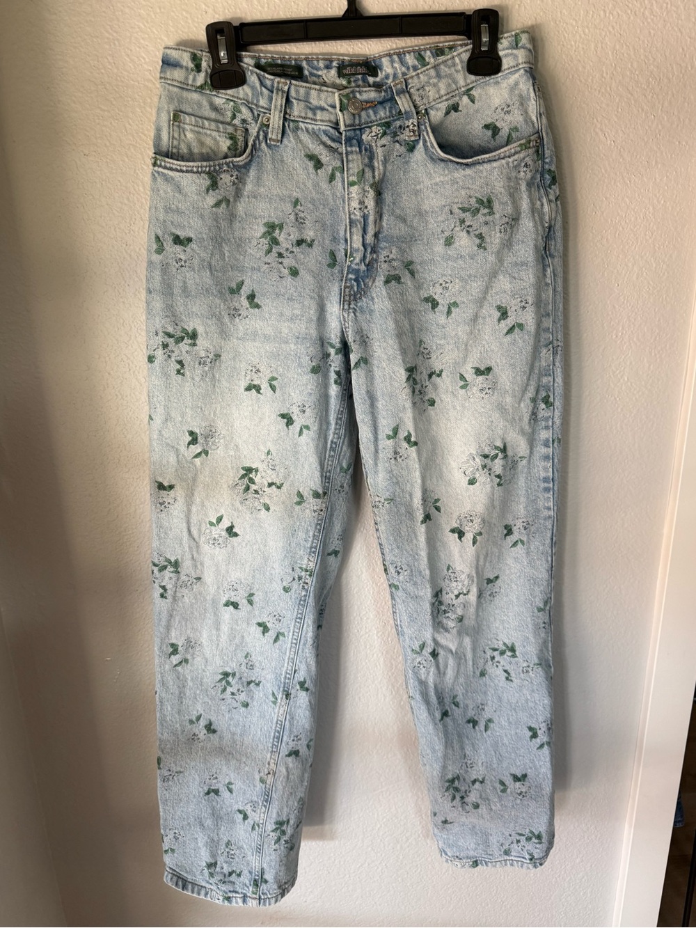 Wild Fable 90s Relaxed Straight Floral Print Light Wash Jeans Size 8